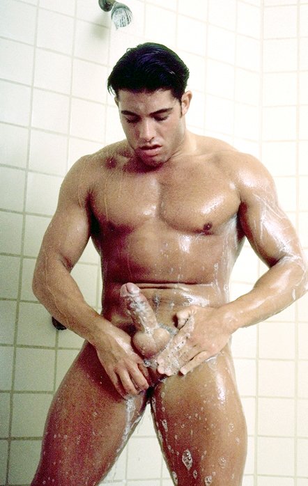 Italian 10-Inch Cock In A Shower Or Ethnic Gay Hunk Man Jerk...  