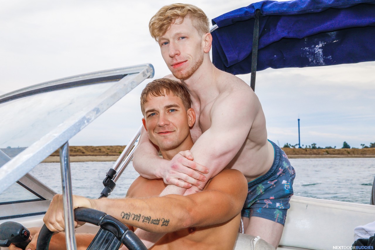 Gay boys Brandon Anderson & Jesse Stone fuck after spending a day on the yacht  
