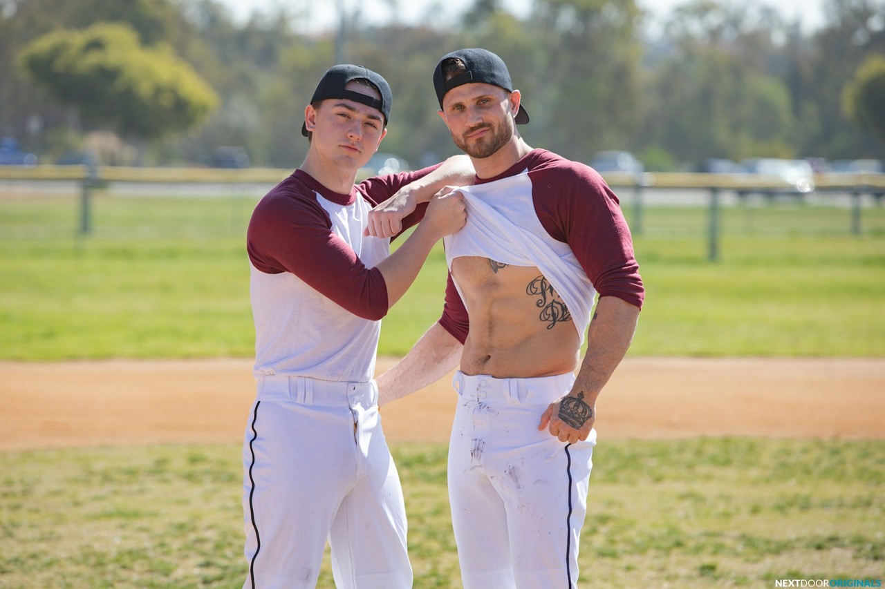 Gay teammates Masyn Thorne & Blain OConnor fuck after baseball practice  