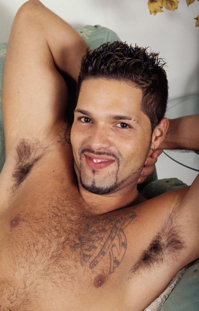 Studly Gay Latino With Hairy Pecks Pull Down His Boxers To U...  